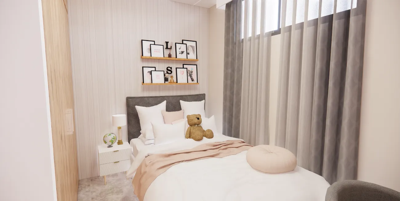 Dormitorio secundario del modelo Violeta