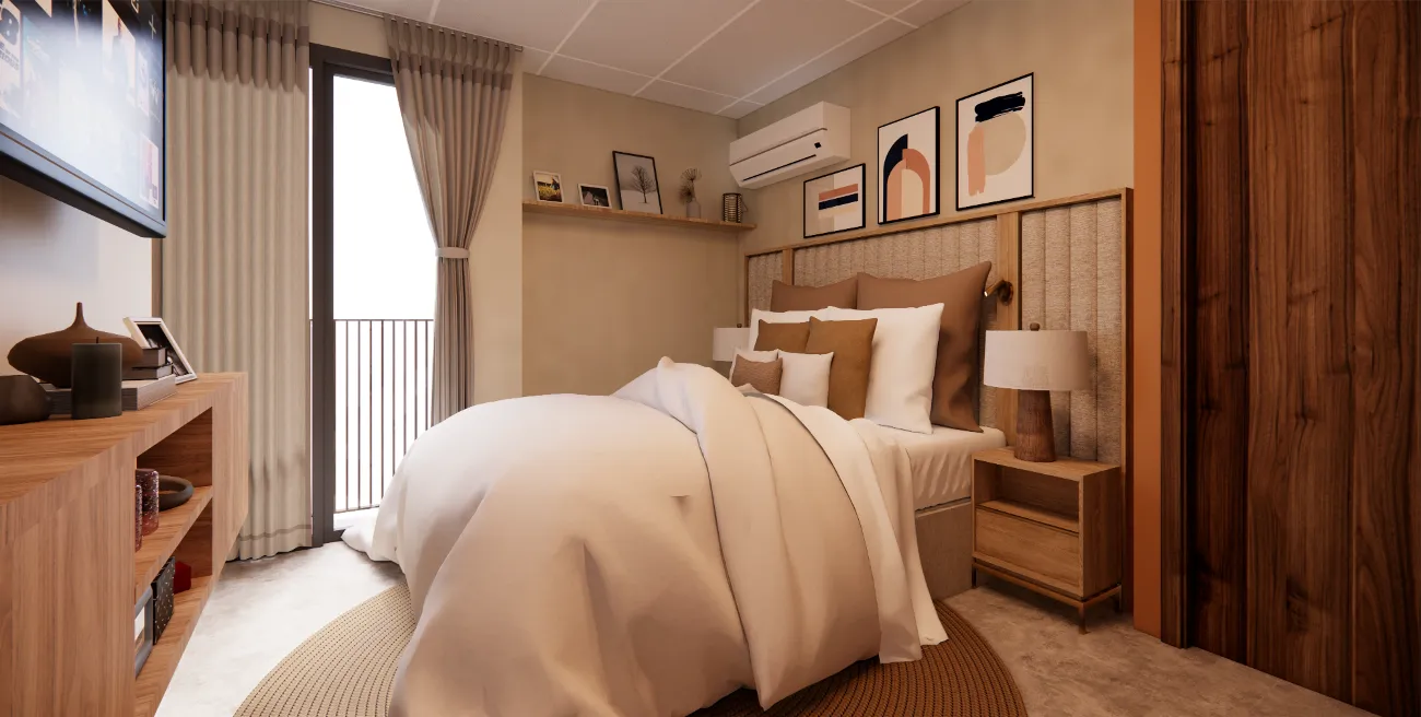Dormitorio máster del modelo Violeta