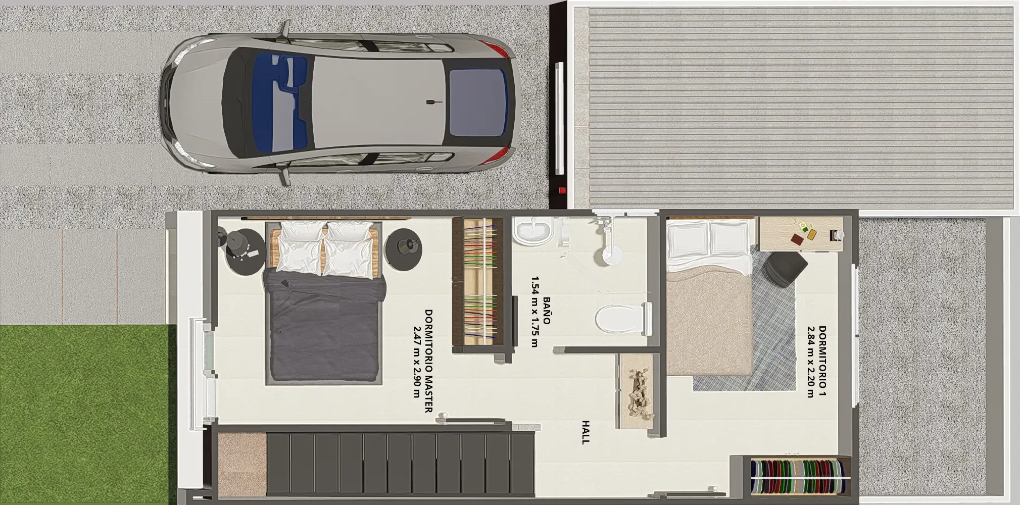 Planta alta del modelo Triana 3